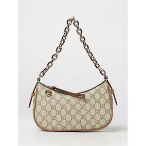 Gucci Women Gucci Small Gg Emblem Striped Gg Supreme Shoulder Bag